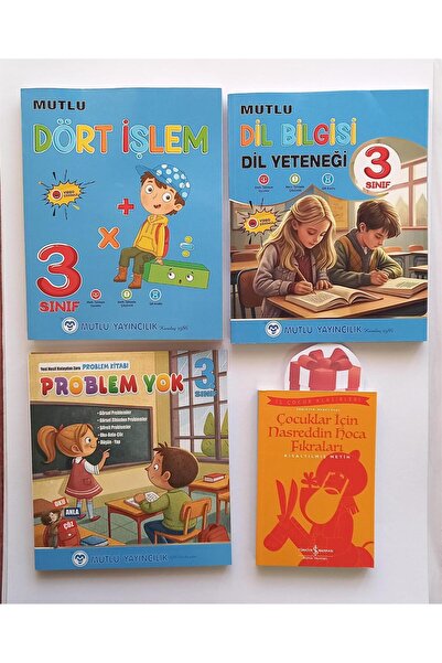 Mutlu Yayıncılık 3. Sınıf Dört İşlem Seti +Dil Bilgisi & Dil Yeteneği +Çocukl...
