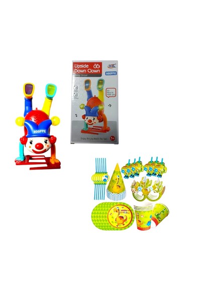 OEM Jucarie clovn mergator,efecte sonore/luminoase,h = 21 cm, 03 ani+ Set pet...