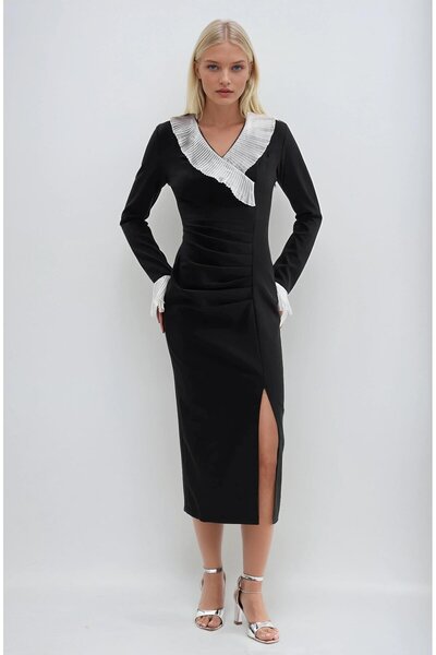 Lijuri Φόρεμα μίντι με λεπτομέρεια από οργάντζα στο γιακά και στα μανίκια 2979