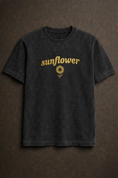 technomonkey Sunflower Printed Washable Retro Unisex T-Shirt