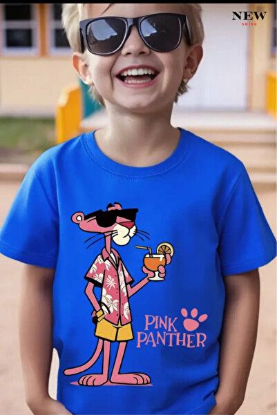 New Shine Imprimeu Pantera Unisex Copii tricou