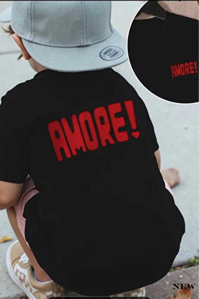New Shine Amore Printed Unisex Children's T-Shirt