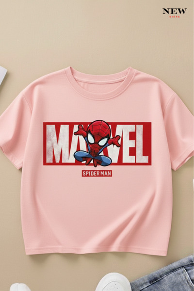 New Shine تي شيرت مارفل مطبوع للأطفال من الجنسين