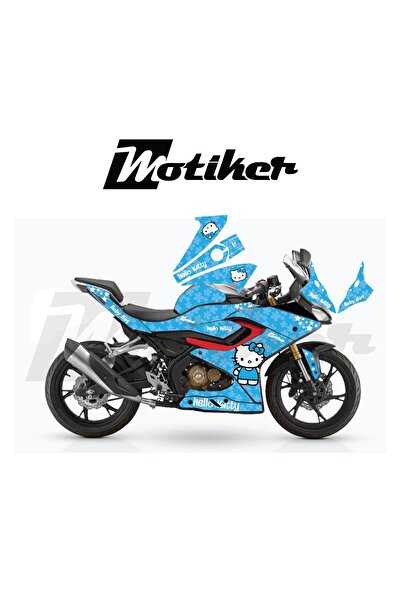 Motiker RKS SRK125R Mavi Hello Kitty Parçalı Kaplama Tasarımı Sticker Etiket ...