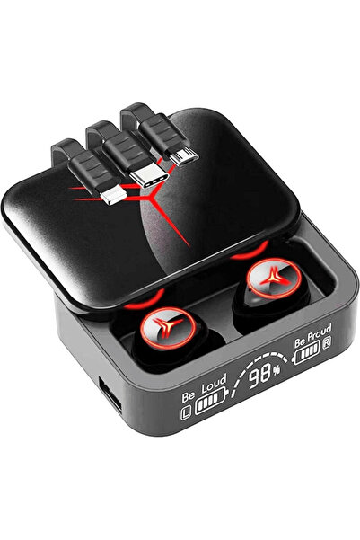 Universal M88 Plus Bluetooth Kulaklık | Powerbank Şarj Kutusu, Dijital Göster...
