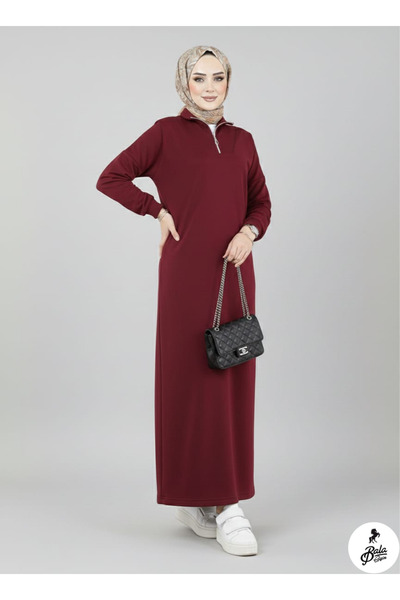 Bala Giyim Half Zipper Hijab Dress