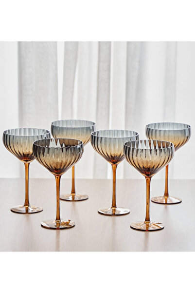 DAHAB 6-Piece Stem Glass Set - 370 ml