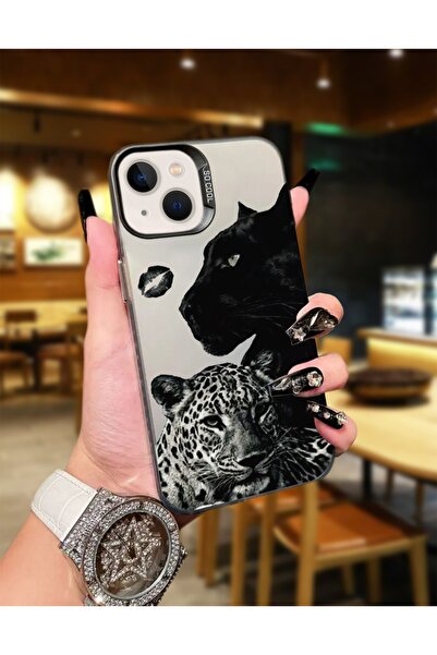 Caseji İphone 13/14 Uyumlu Kaplanlar Baskılı Kir Tutmayan Lüx Telefon Kılıfı ...
