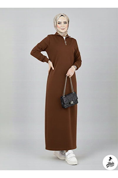 Bala Giyim Half Zipper Hijab Dress