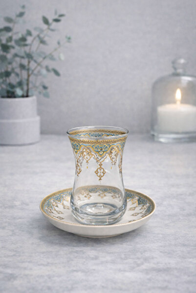 Elen Revak Patterned Tea Cup Set for 6 People