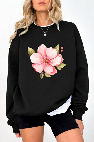Pink Sky Swea tricou 1 Gül, unisex, supradimensionat, din bumbac, imprimat