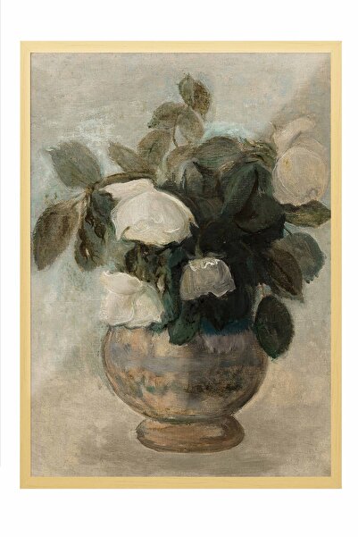 Postifull Vintage Painting, Beige Framed Poster, Vintage Wall Decor