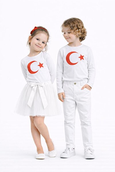 Kuraff Giyim 23 APRIL 29 OKTOBAR DEVOJČICA DEČAK DEČJI SET DUGIH RUKAVA UKRAŠ...