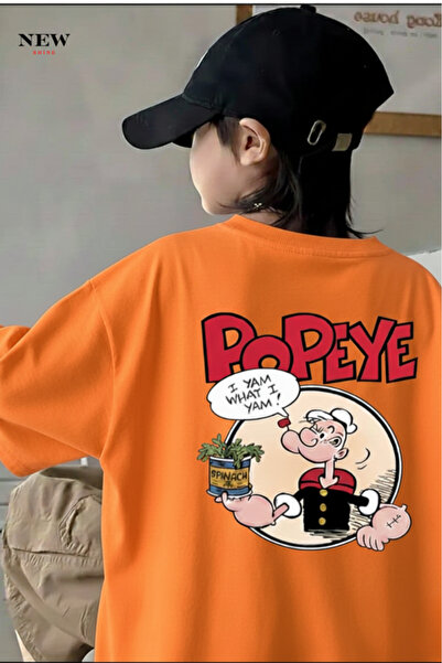 New Shine تي شيرت للأطفال مطبوع عليه بوباي للجنسين