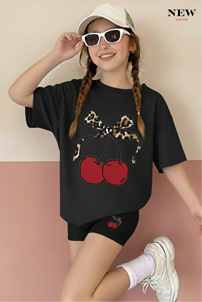 New Shine TRICOU UNISEX PENTRU COPII CU IMPRIMEU CIREȘE