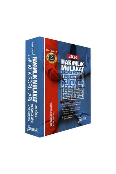 Yetki Yayıncılık 2026 Hakimlik Mülakat Hukuk Soruları Yetki Yayınları
