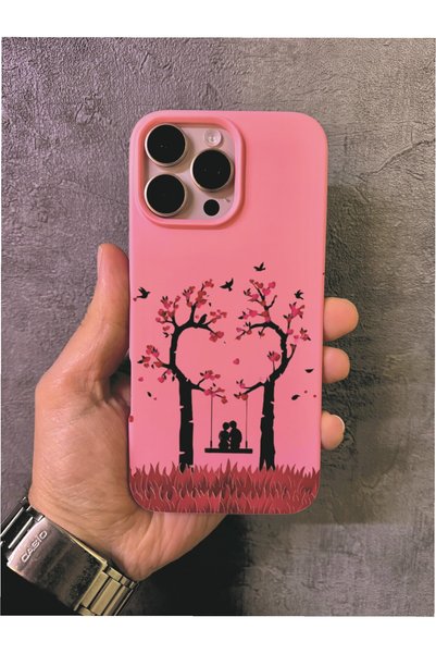 ALYACEPSTORE CASE حافظة آيفون 14 برو ماكس المتوافقة مع تصميم شجرة القلب والحب...