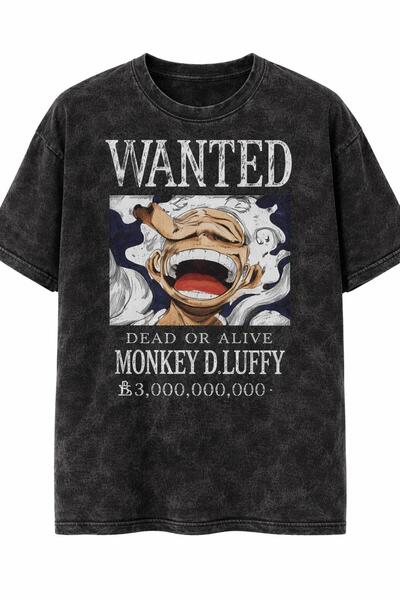 technomonkey Anime One Piece Luffy Gear 5 Wanted Unisex Washable Retro T-Shirt