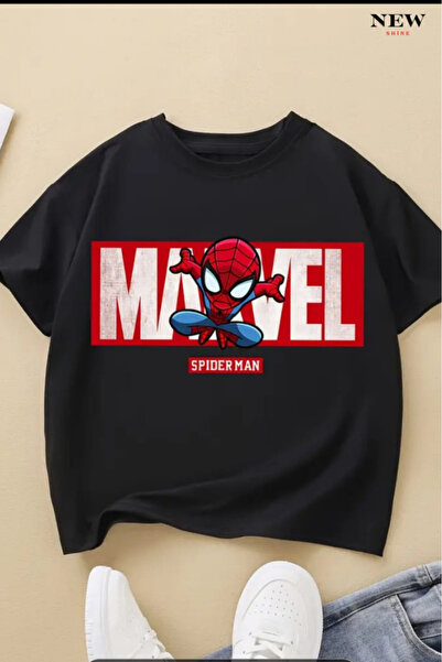 New Shine تي شيرت مارفل مطبوع للأطفال من الجنسين