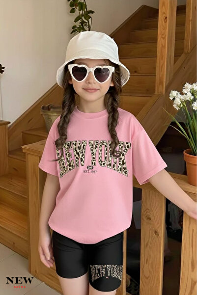 New Shine تي شيرت للأطفال مطبوع عليه نيويورك للجنسين