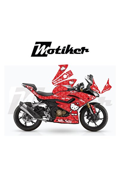 Motiker RKS SRK125R Kırmızı Hello Kitty Parçalı Kaplama Tasarımı Sticker Etik...