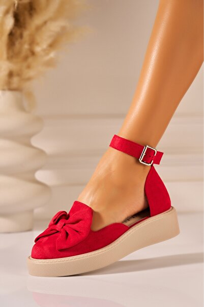 Joana Pantofi cu platformă din piele întoarsă fuchsia pentru femei, la modă, 36