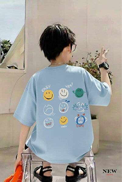 New Shine ДЕТСКА ТЕНИСКА С ПЕЧАТ НА ЕМОДЖИ