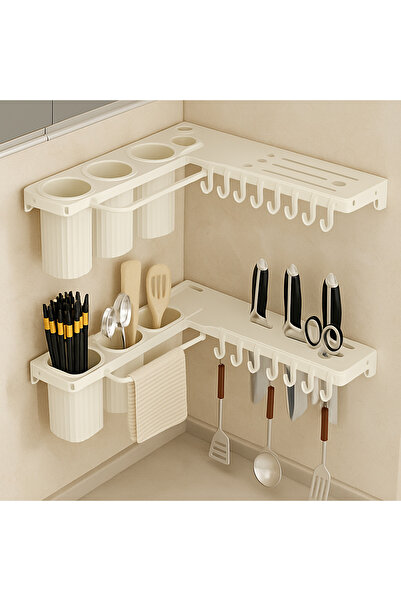 Viyogo Διπλή μεταλλική ράγα κουζίνας, πτυσσόμενη, 2 τρόποι τοποθέτησης, πολυλ...