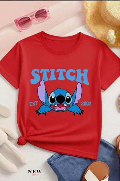 New Shine Бродирана печатна унисекс детска тениска