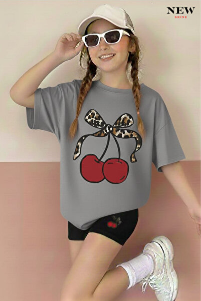 New Shine Παιδικό μπλουζάκι unisex με στάμπα κεράσια