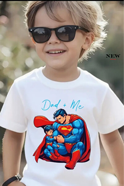 New Shine تي شيرت للأطفال مطبوع عليه DAD ME للجنسين
