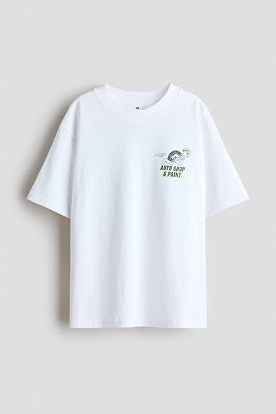 H&M Bol Kesimli ve Baskılı Tişört