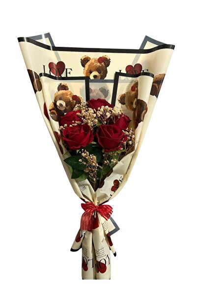 Happy Box HEDİYELİK SEVGİLİYE ARKADAŞA HEDİYE ÇİÇEK AYICIK BUKETİ TEDDY BEAR ...