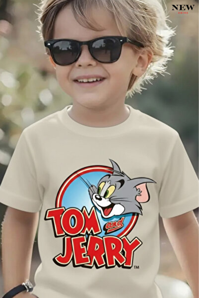 New Shine TOM ȘI JERRY IMPRIMAT UNISEX COPII tricou