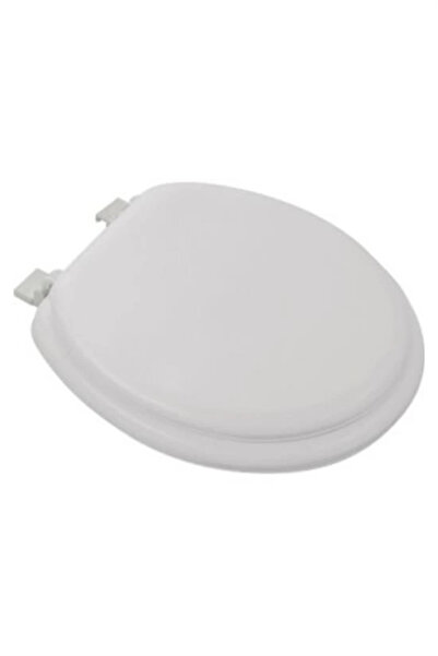 Epilons Scaun de toaletă ergonomic, confortabil, de culoare albă, cu burete m...