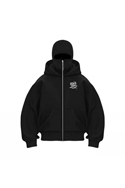 ZEMLİYA Hanorac cu fermoar KAR MASKED NINJA UNISEX, cardigan gros cu fermoar,...