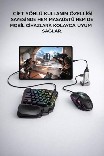ATLT ATLANTİS 5 İN 1 BT5.3 PUBG MOBİL OYUN KİTİ KLAVYE MOUSE DÖNÜŞTÜRÜCÜ SETİ...