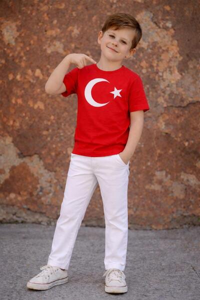 Kuraff Giyim Boys' Special Day April 23 October 29 Short Sleeve Top and Botto...