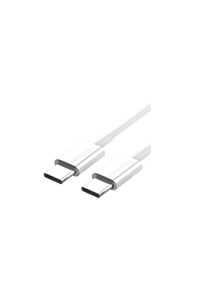 OEM Data cable with USB C plug to USB C plug, 60W, fast charging, 1m, White
