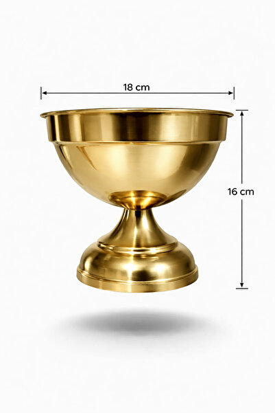 EvLight Şekerlik Anahtarlık Çok Kullanışlı Metal Gold Vazo