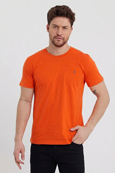 COMBİNE MİCHAİL Ανδρικό μπλουζάκι με λαιμόκοψη Crew Neck, Slim Basic, σε πορτ...