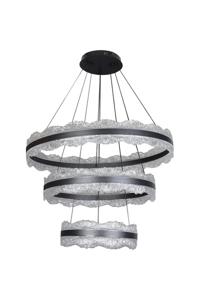 chaina Modern black chandelier with 3 lights, 250 watts