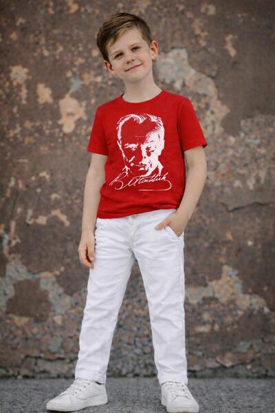 Kuraff Giyim Boys' Special Day April 23 October 29 Short Sleeve Top and Botto...
