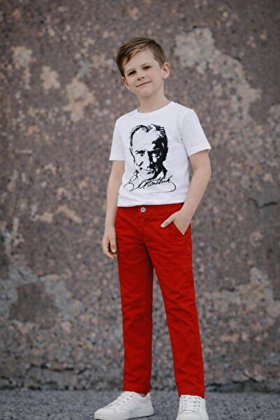 Kuraff Giyim Boys' Special Day April 23 October 29 Short Sleeve Top and Botto...