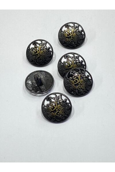 karantuhafiye Cardigan Vest Button Length Lace Patterned Antique Gold / 1.7 c...