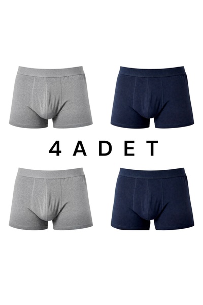 MİSSEMMA Men's 4 Boxers 4 Pieces (No Rash)