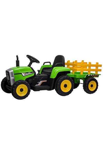 Premierkids Premier Farm electric tractor with trailer, 12V, EVA rubber wheel...
