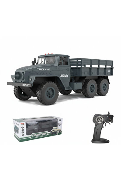 TOY LAND لعبة شاحنة عسكرية تعمل بالتحكم عن بعد – شاحنة نقل عسكرية بست عجلات م...