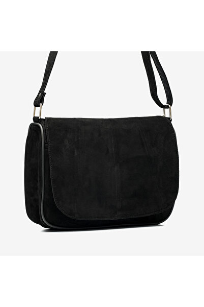 fubileather Genuine Suede Leather Flap Shoulder Bag