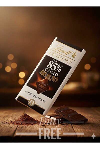 hijazigroup Lindt EXCELLENCE 85% Cacao Dark Chocolate Bar, 100g